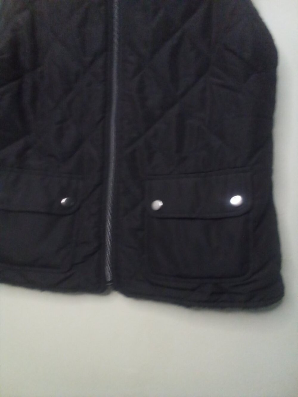 B & T Essentials DXL Fleece Vest Men 3XL Full Zip Sleeveless Pockets Black - Picture 7 of 15